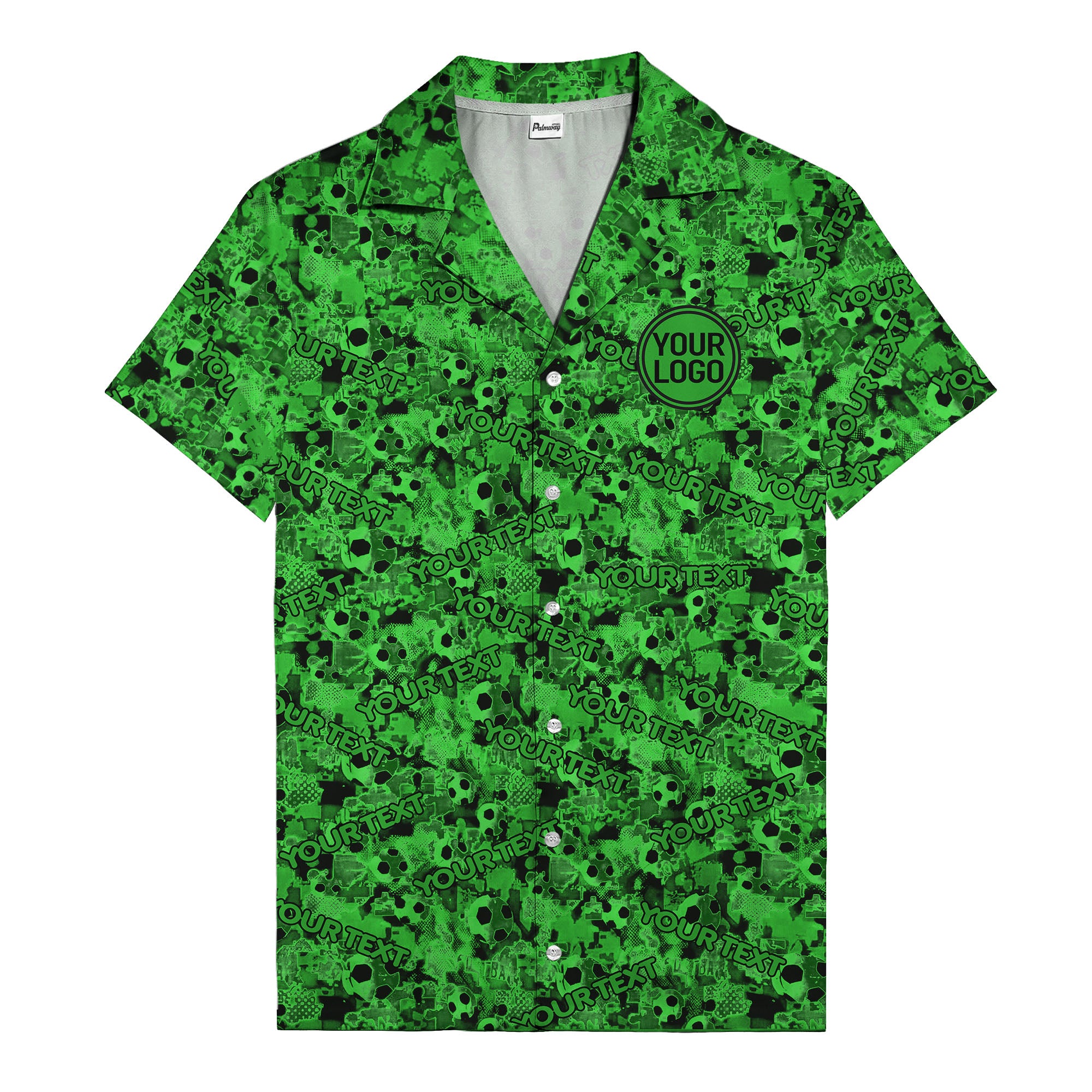 hexagon dot repeating custom text abstract geometric hawaiian shirt