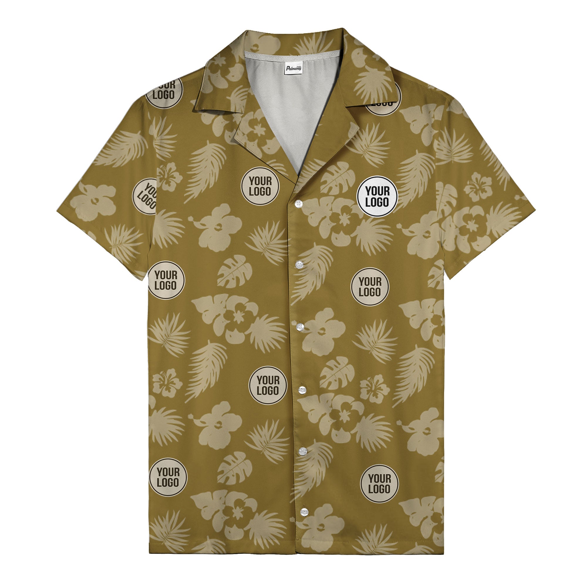 monochrome tropical flowers and leaves hawaiian shirt for men