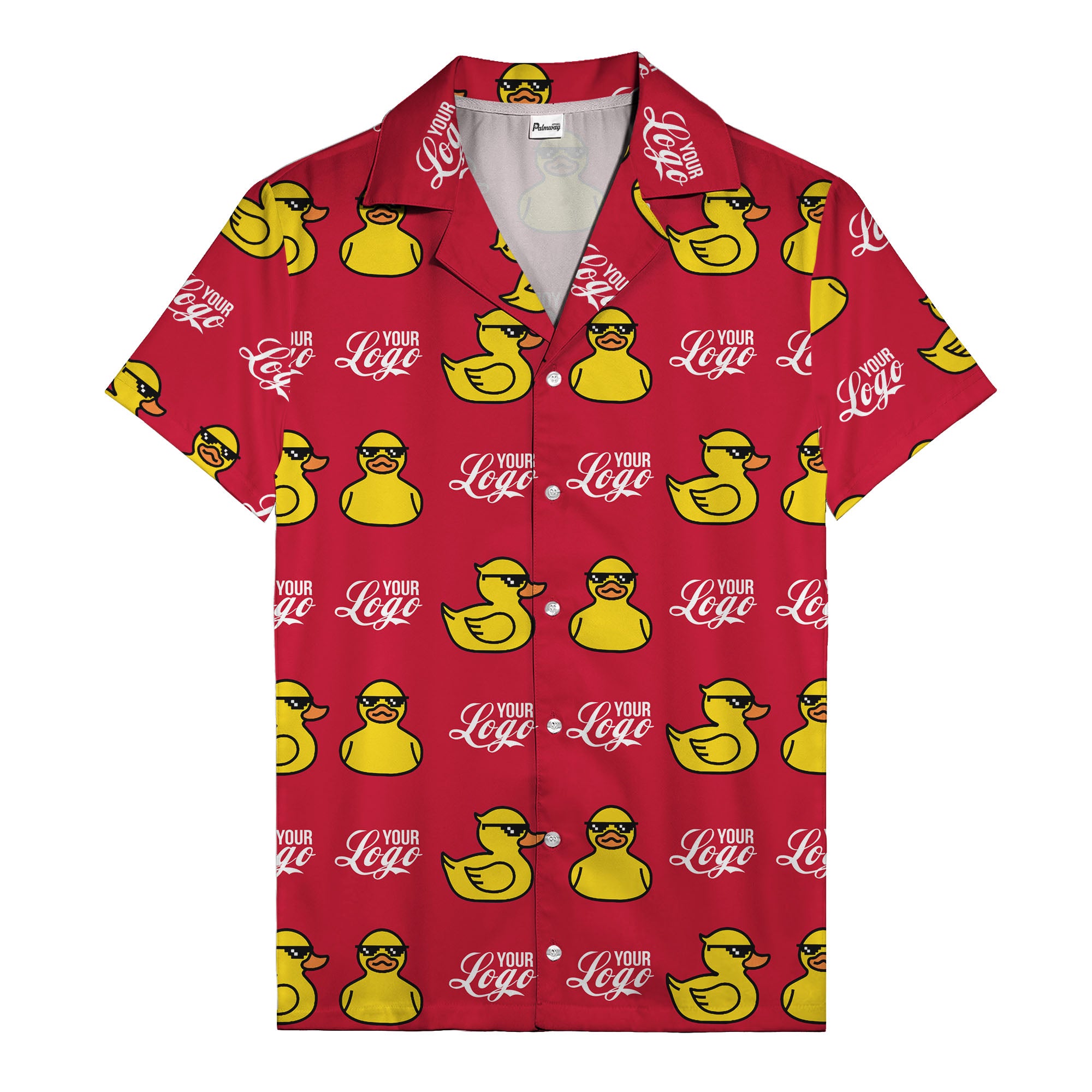 sunglassed rubber ducky parade custom logo hawaiian shirt