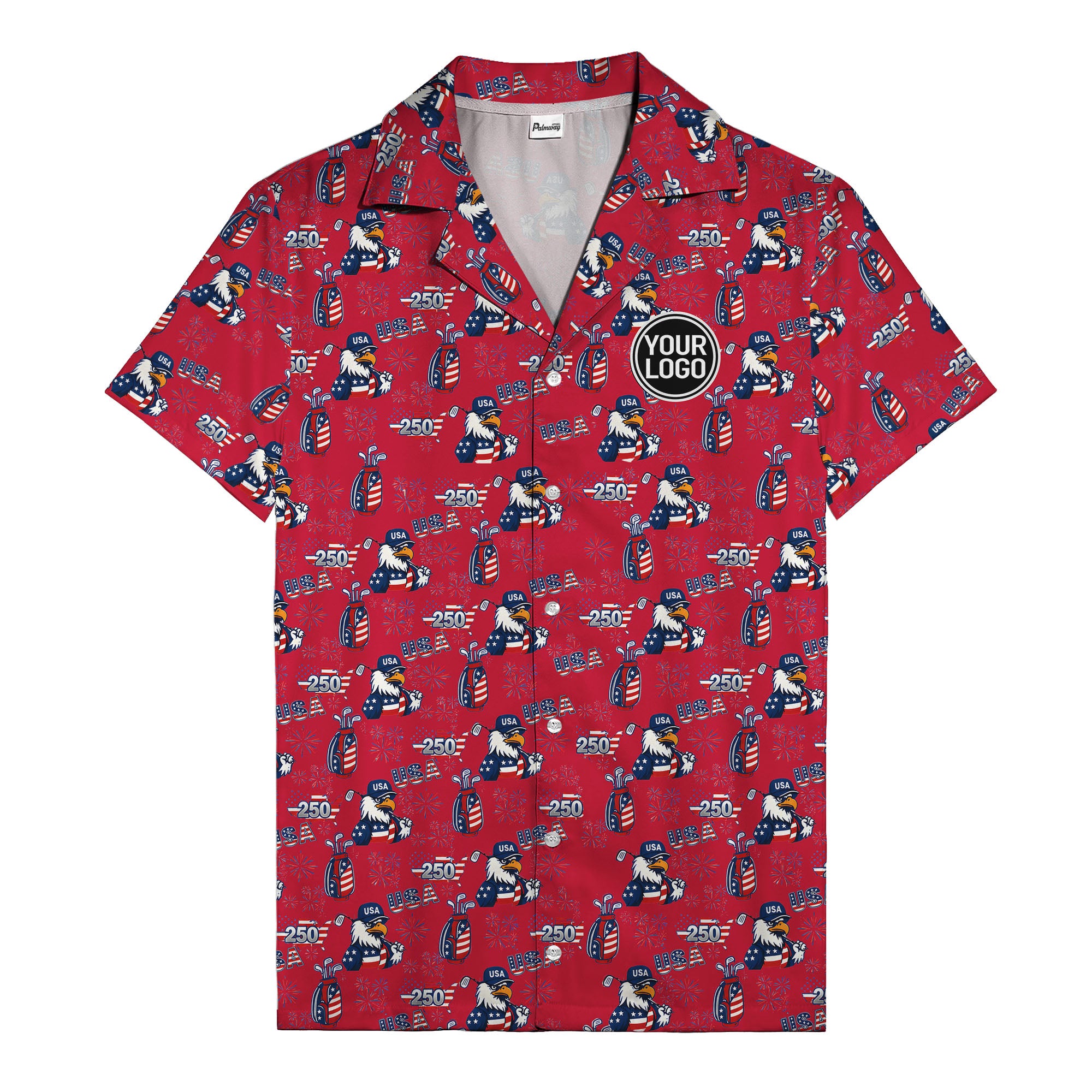 usa bald eagles golf bags fireworks hawaiian shirt for men