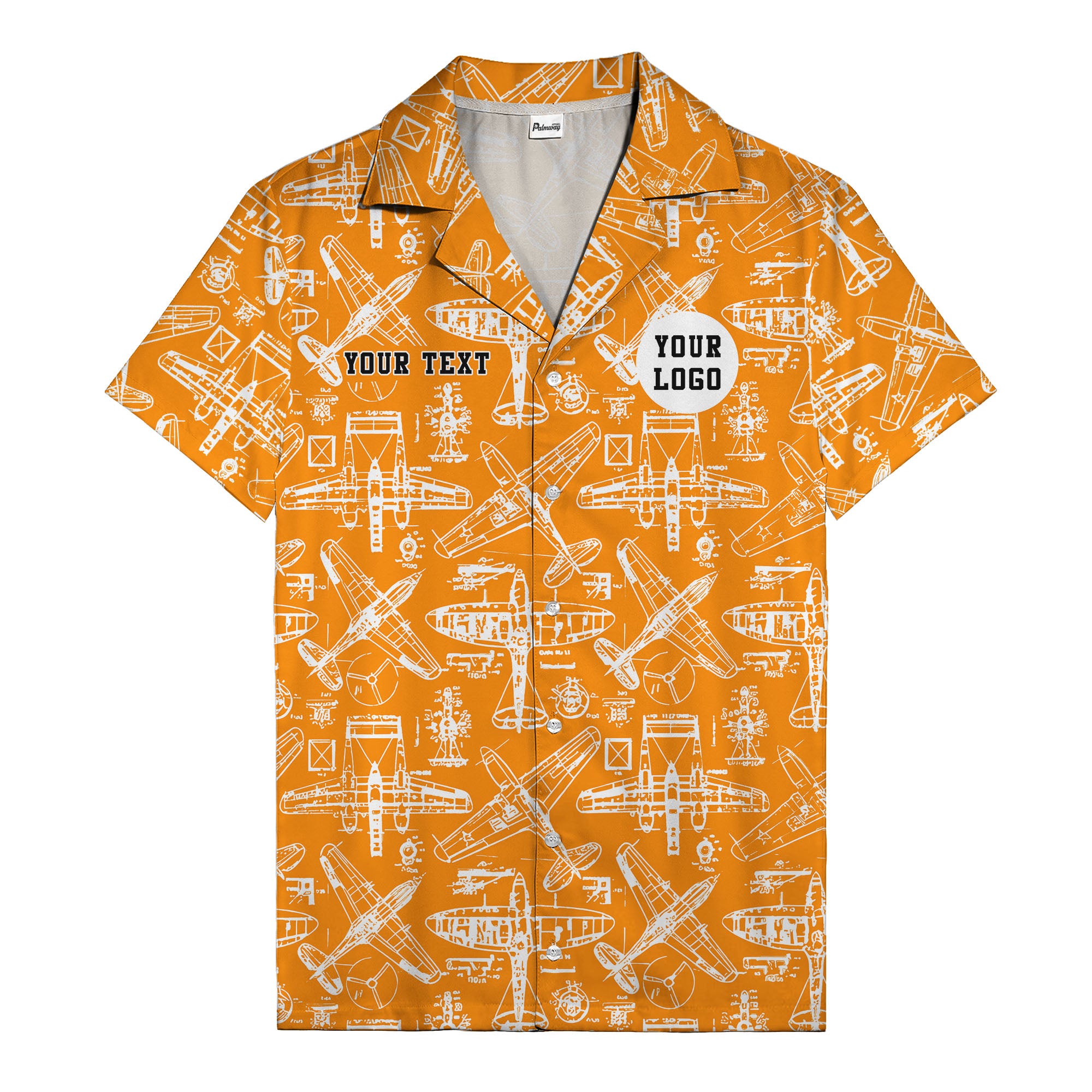 vintage airplane blueprint sketches propeller engine hawaiian shirt