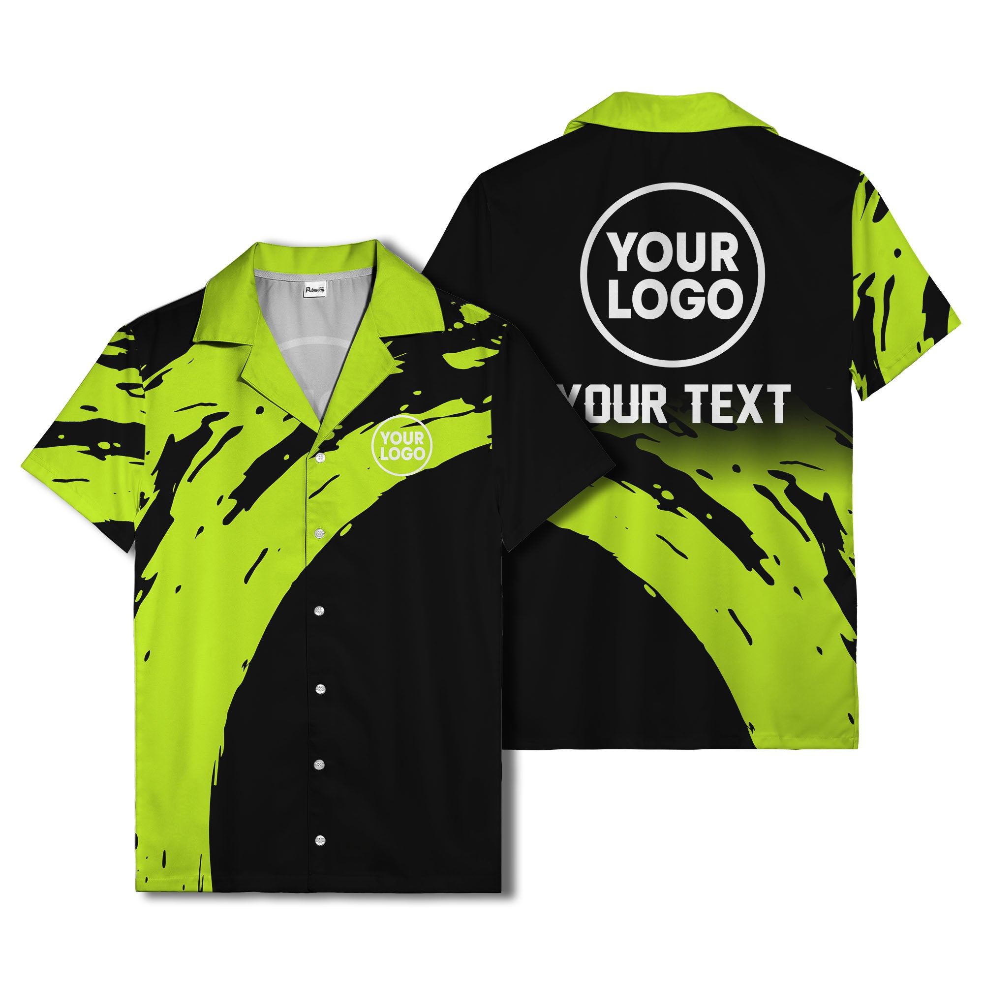 abstract paint splash modern art hawaiian shirt for men