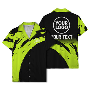 abstract paint splash modern art hawaiian shirt for men