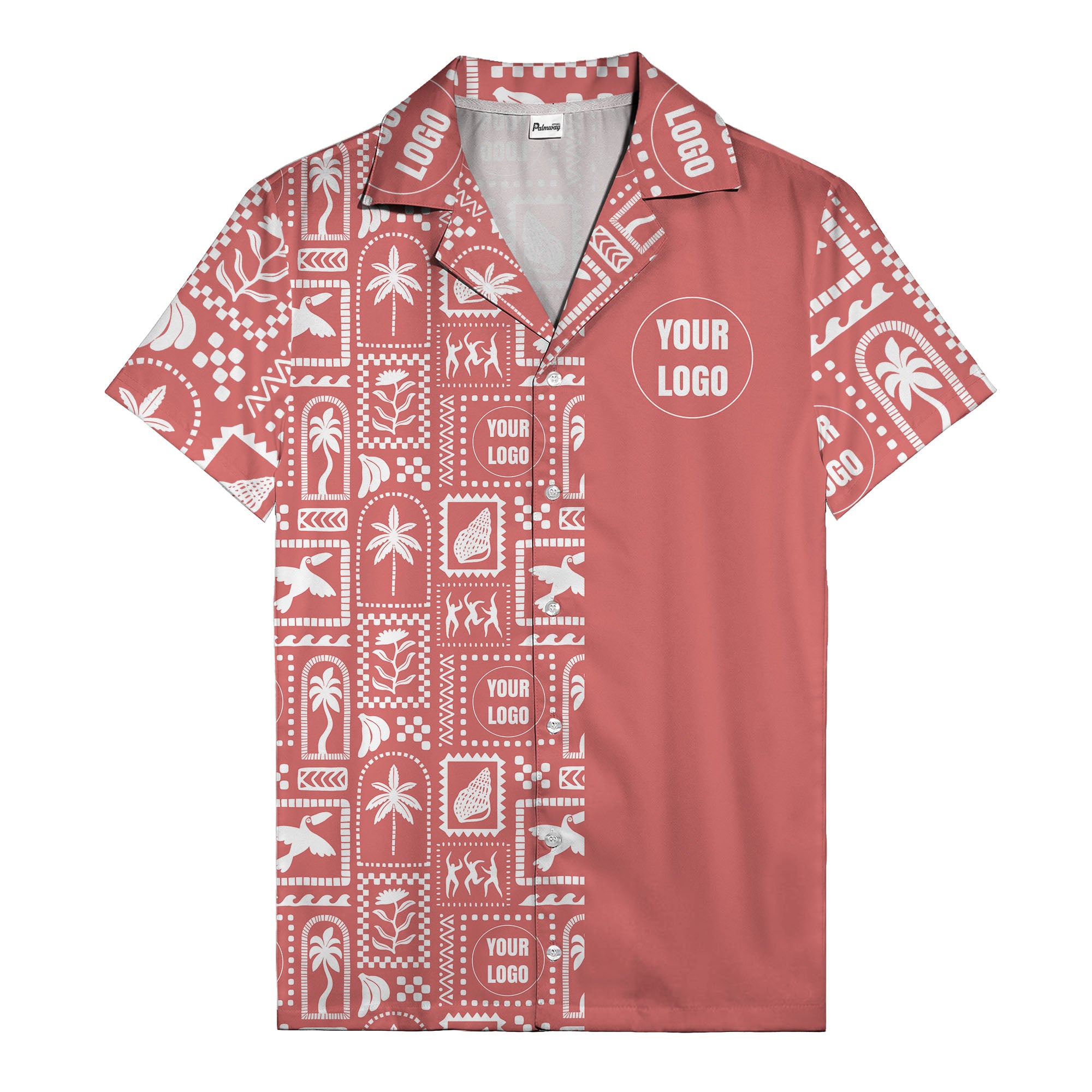 black palm trees & toucans graphic hawaiian shirt for men
