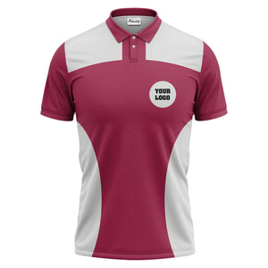 black white contrast panel customizable logo polo shirt for men