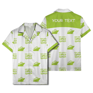 cruise ship silhouettes and family reunion text repeat hawaiian shirt