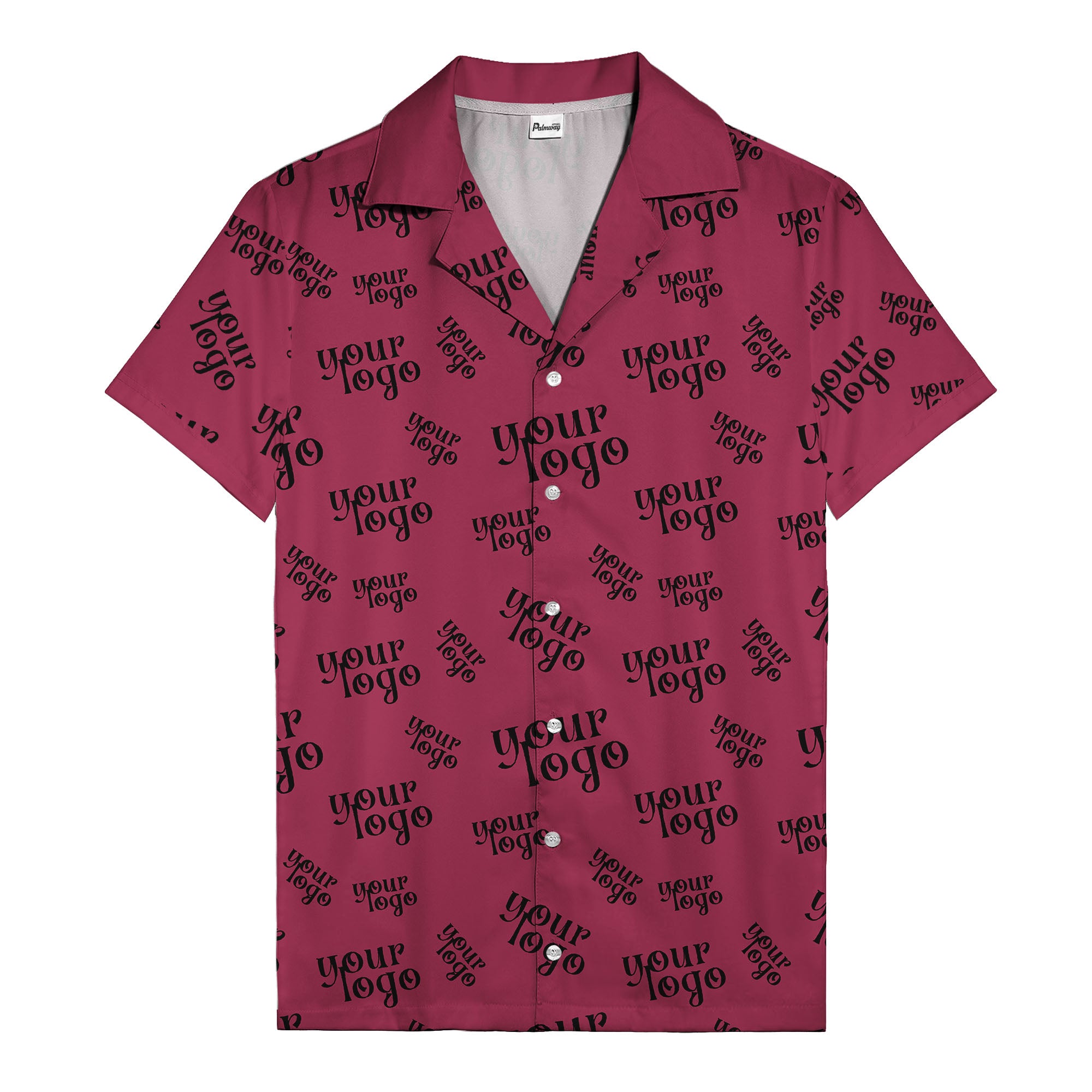 custom logo repeat typography hawaiian shirt for personalized style