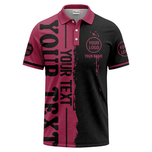 custom name & logo bold graphic personalized polo shirt