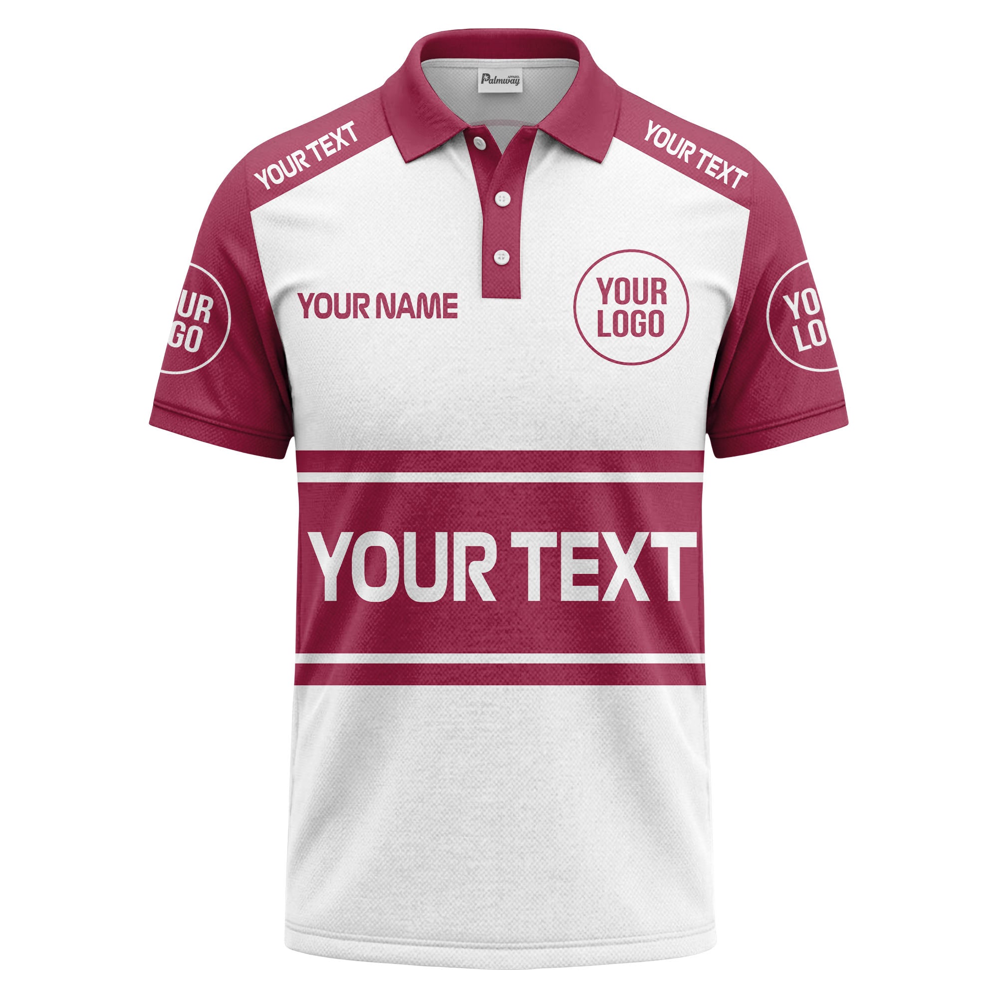 customizable logo & text sport jersey polo shirt for team gear