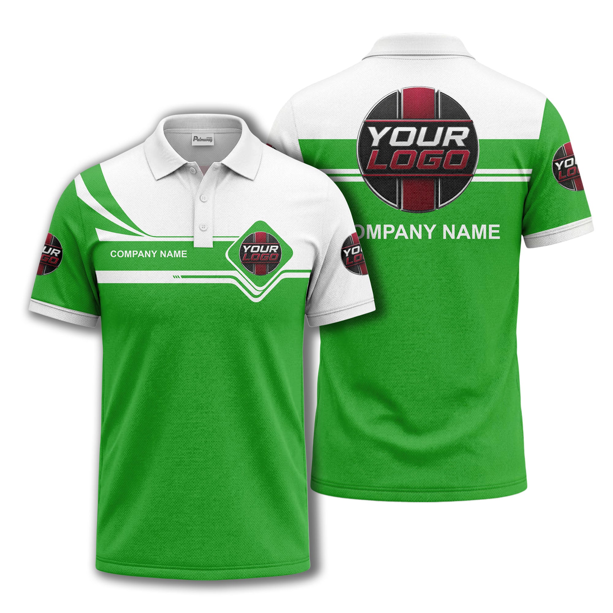 diamond stripe custom logo corporate polo shirt