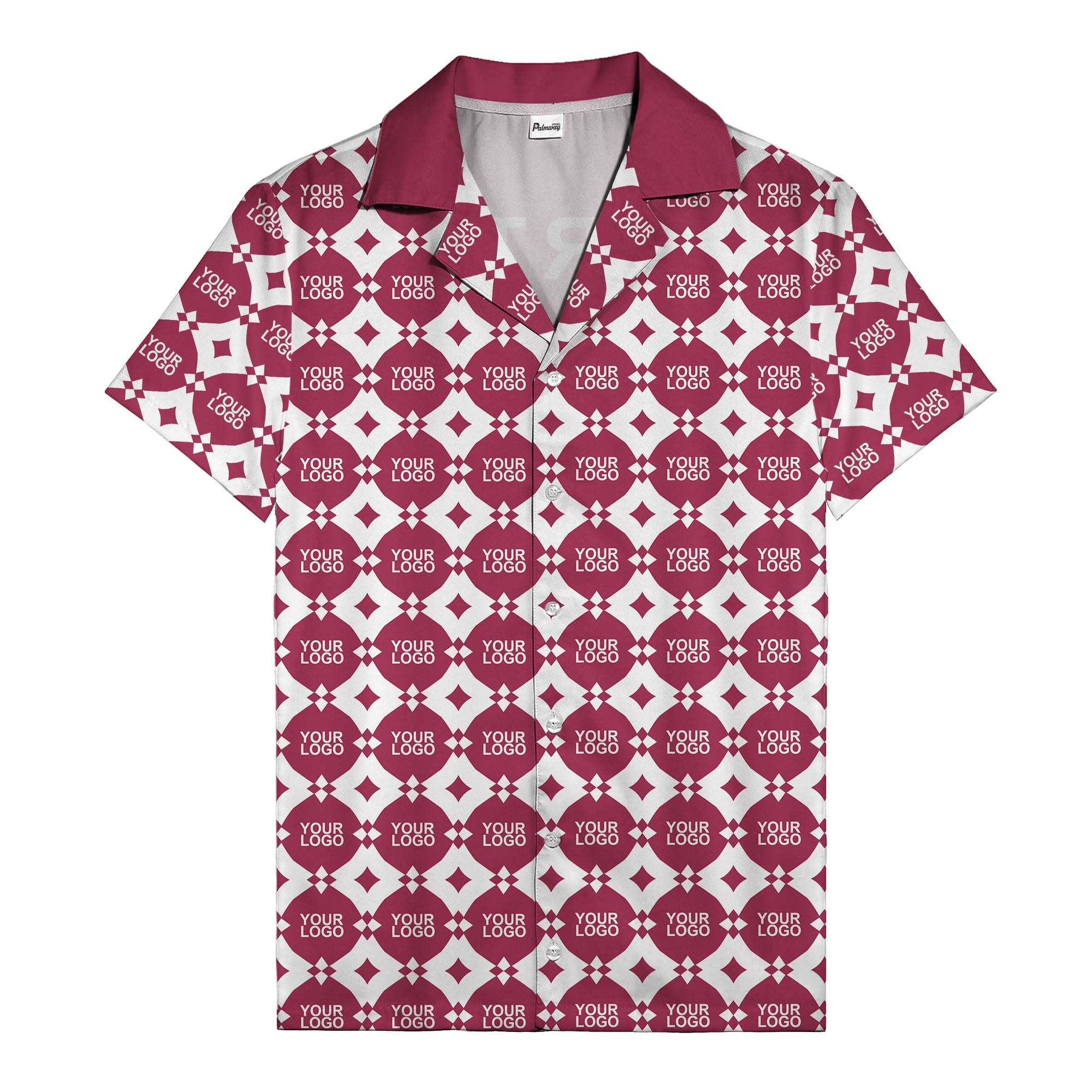 gold mon diamond lattice monogram hawaiian shirt for men
