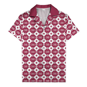 gold mon diamond lattice monogram hawaiian shirt for men