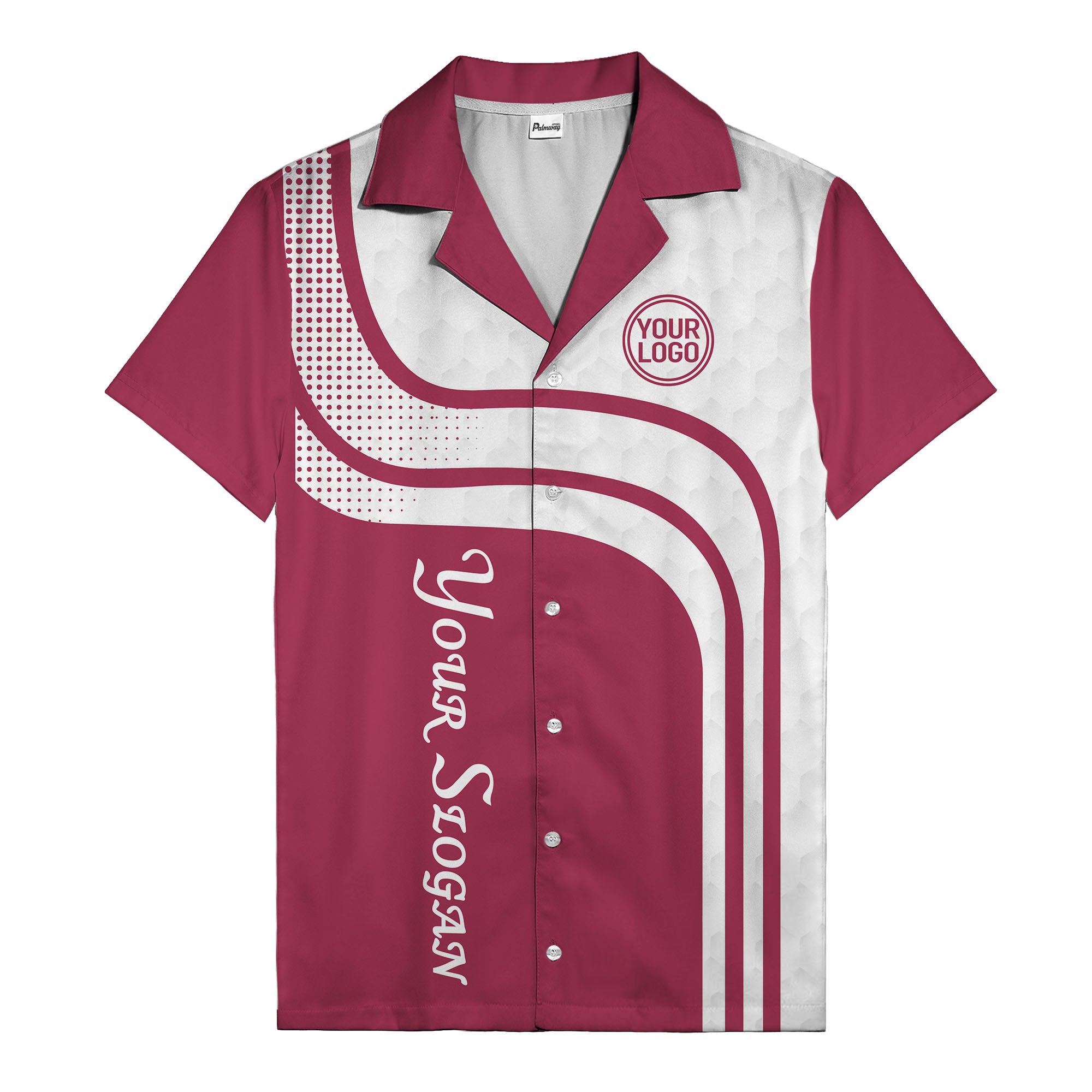 hexagon grid & retro curves hawaiian shirt for bowling fans
