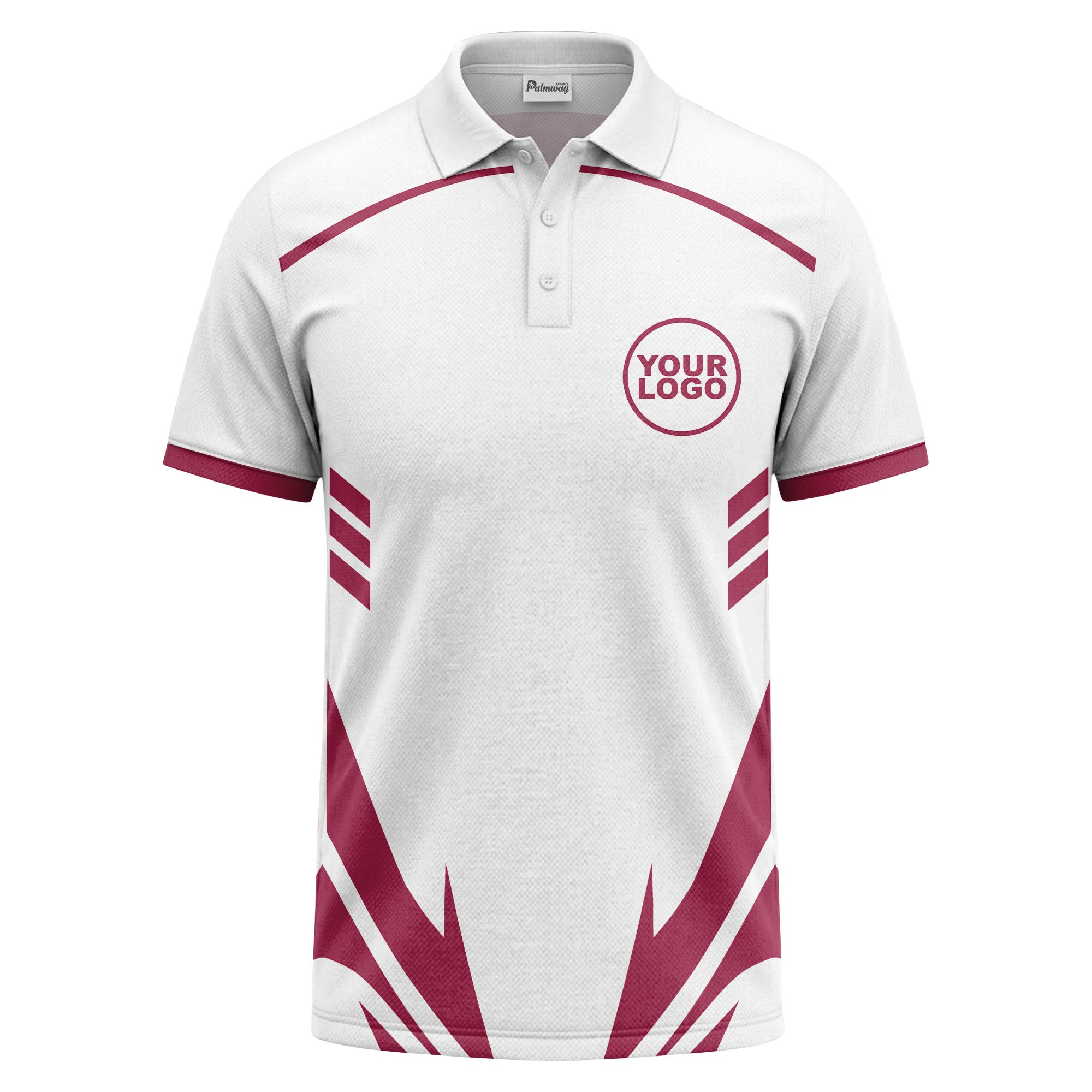 lightning bolt graphic custom logo sporty modern polo shirt
