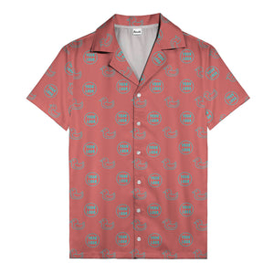 rubber duck & custom logo repeat pattern hawaiian shirt
