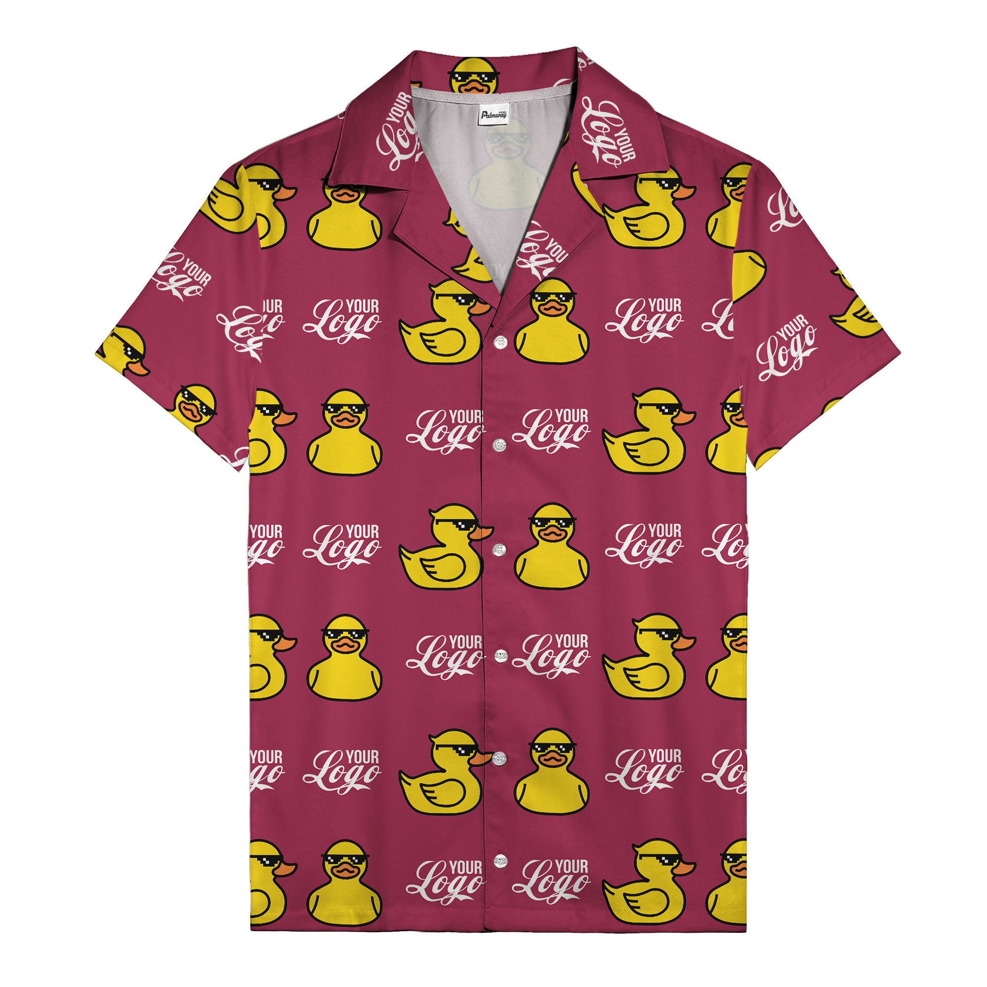 sunglassed rubber ducky parade custom logo hawaiian shirt