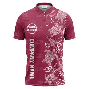 tribal sea turtle swirl black white artwork polo shirt for beach days