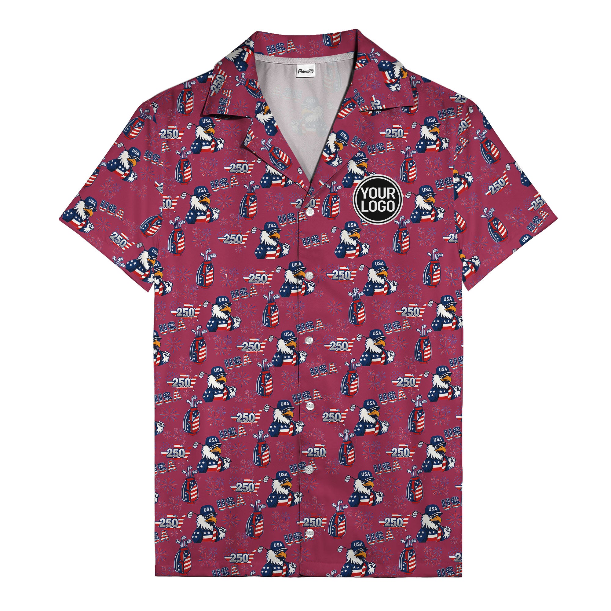 usa bald eagles golf bags fireworks hawaiian shirt for men