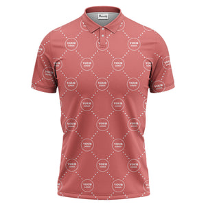 white circles custom logo placement polo shirt for corporate professionals
