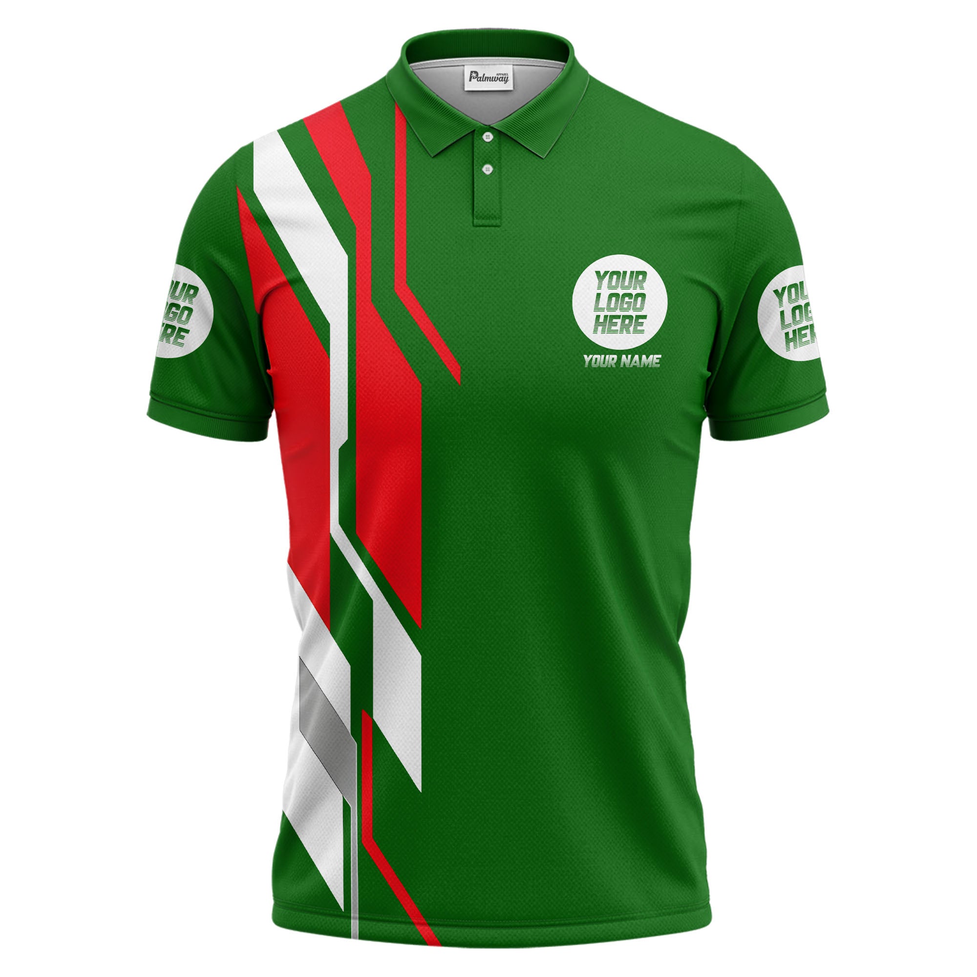 custom multi color geometric abstract modern men's performance polo shirt
