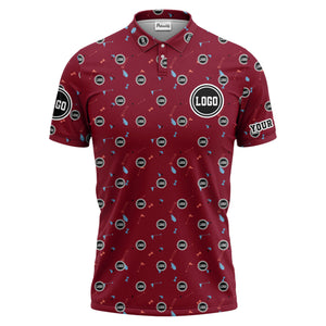custom multi color golf sports custom logo polo shirt with team event tournament style hawaiian shirt