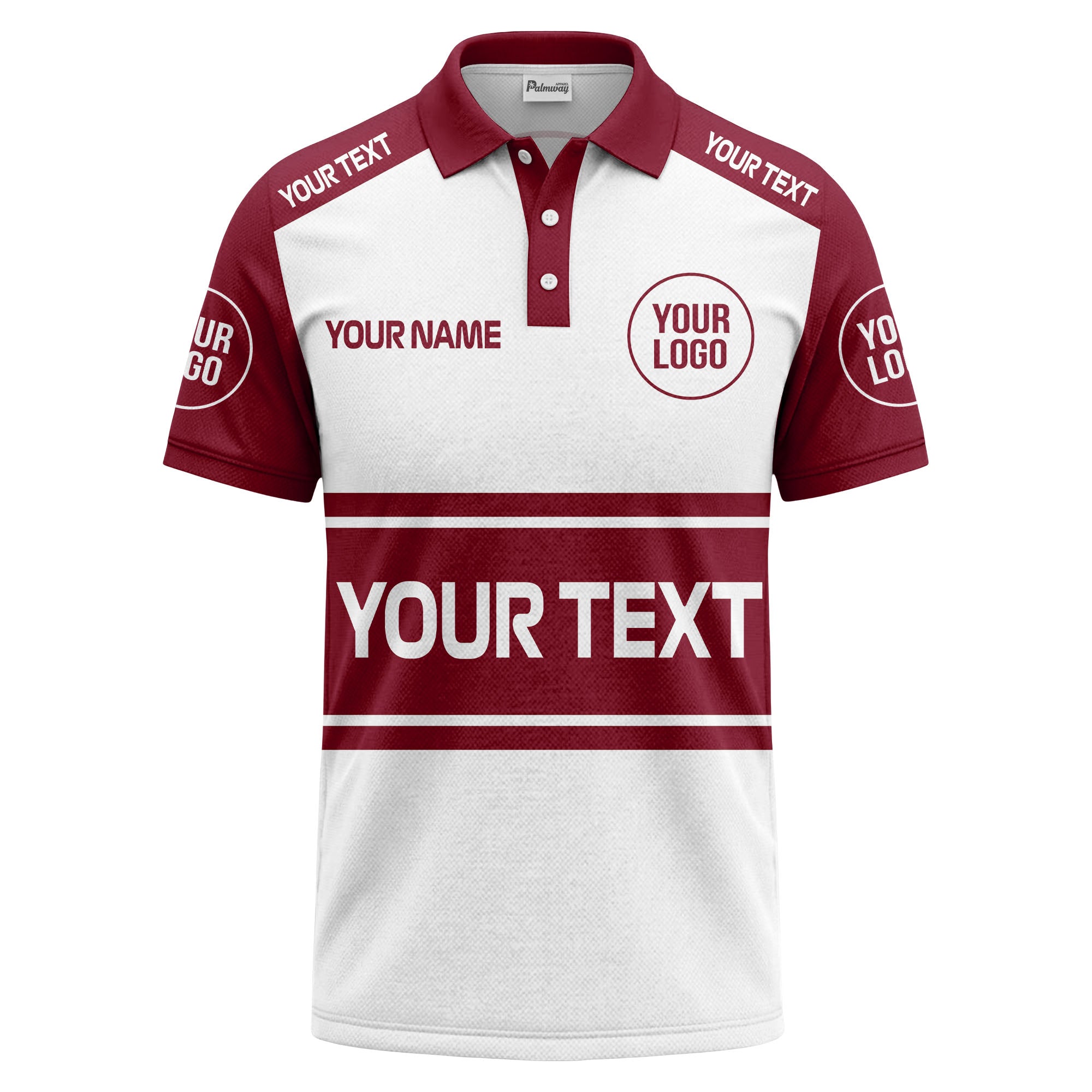 customizable logo & text sport jersey polo shirt for team gear