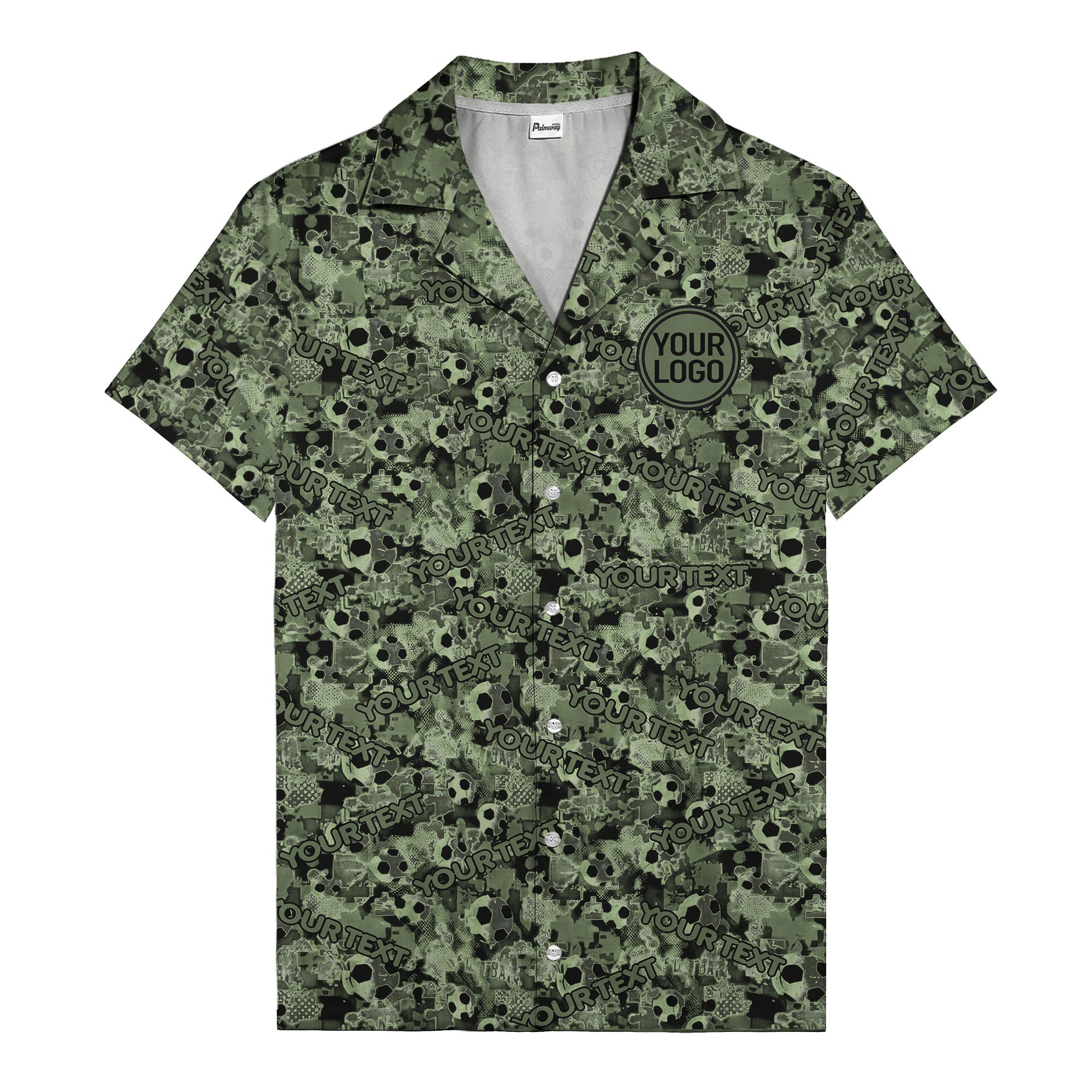 hexagon dot repeating custom text abstract geometric hawaiian shirt