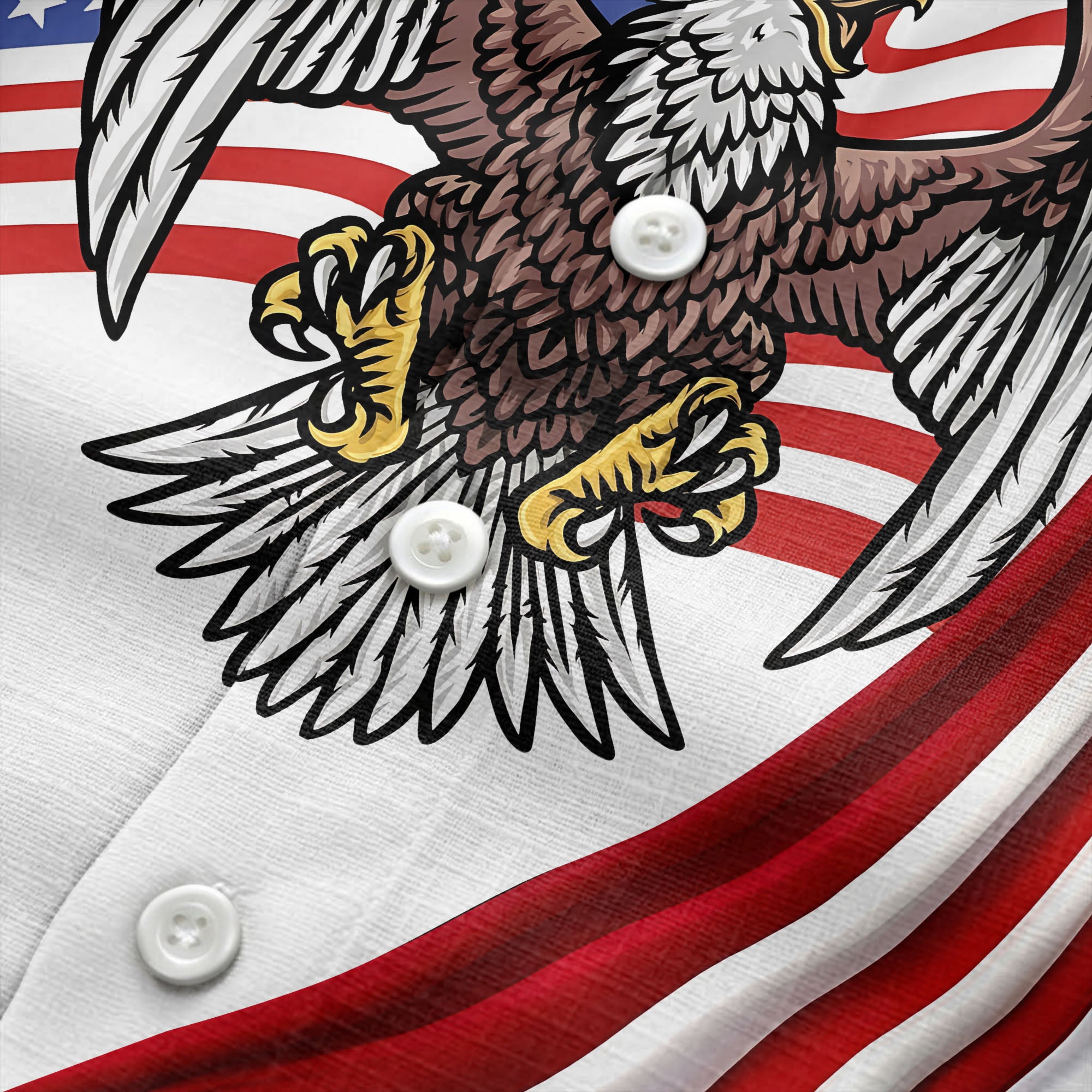 soaring stars and stripes eagle patriotic usa american flag hawaiian shirt for men