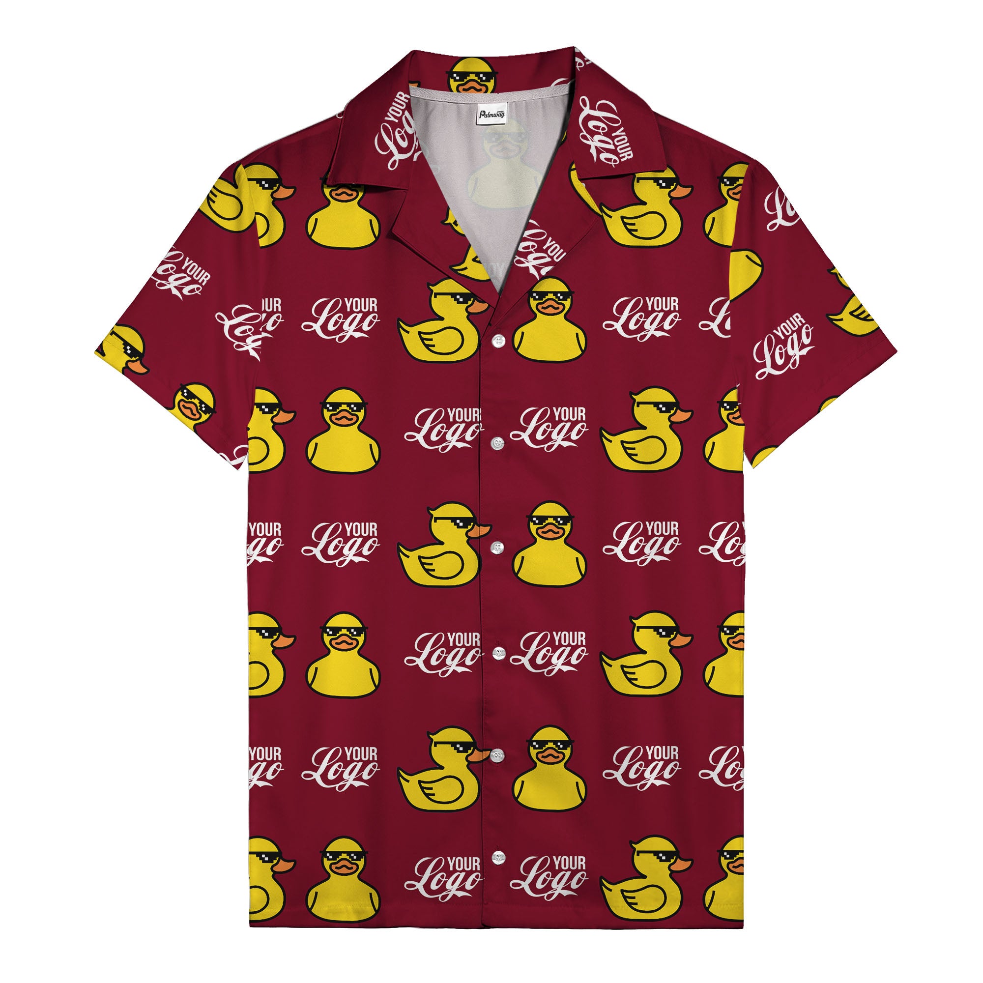 sunglassed rubber ducky parade custom logo hawaiian shirt