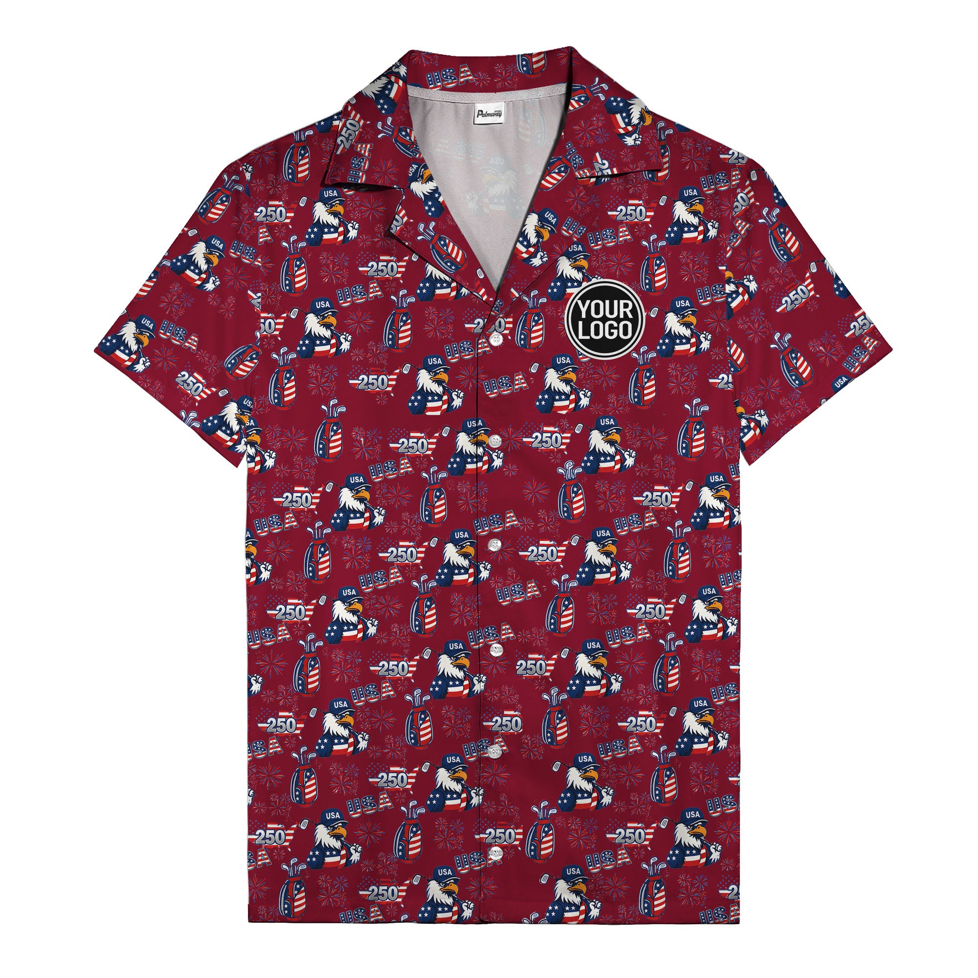 usa bald eagles golf bags fireworks hawaiian shirt for men