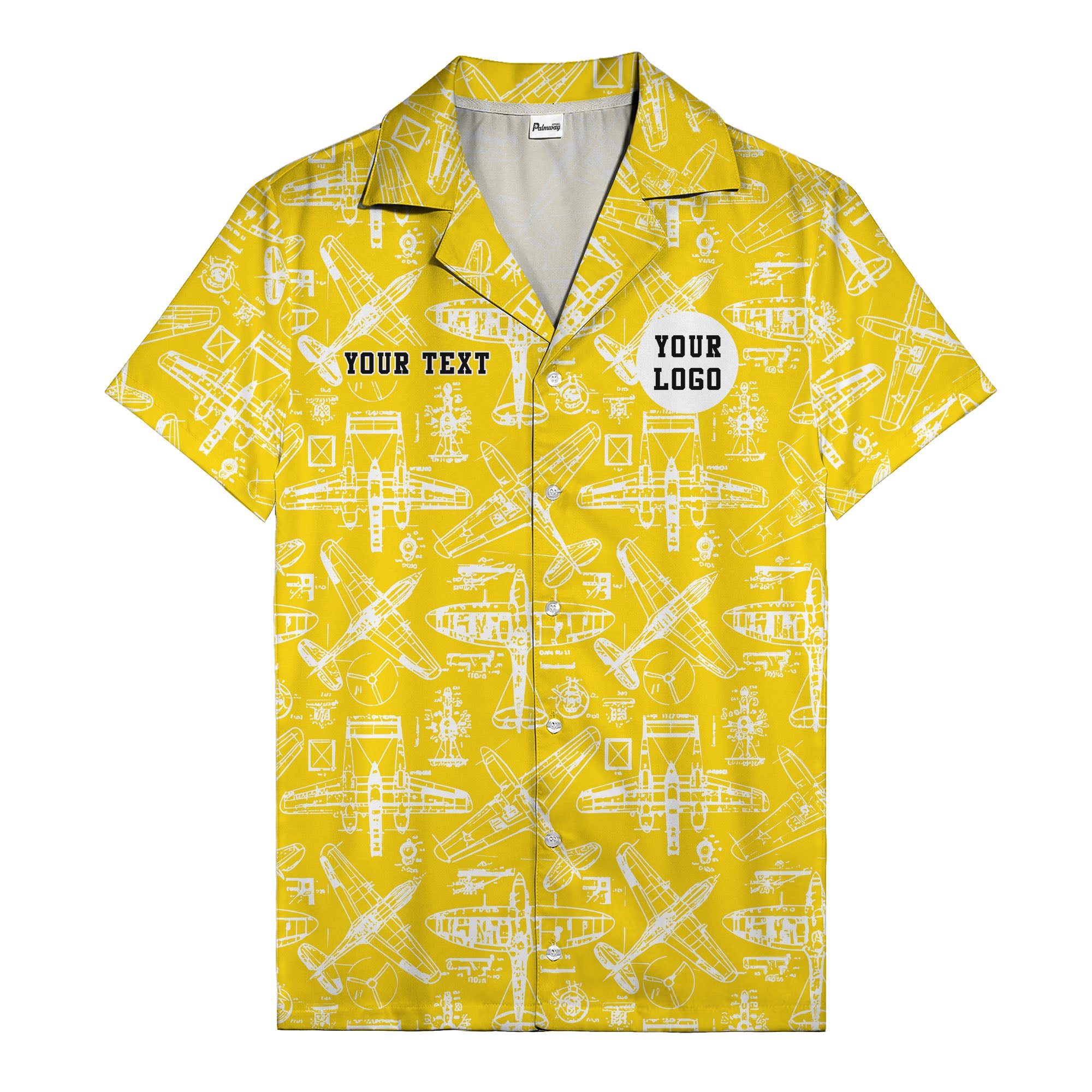 vintage airplane blueprint sketches propeller engine hawaiian shirt