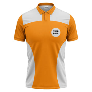 black white contrast panel customizable logo polo shirt for men