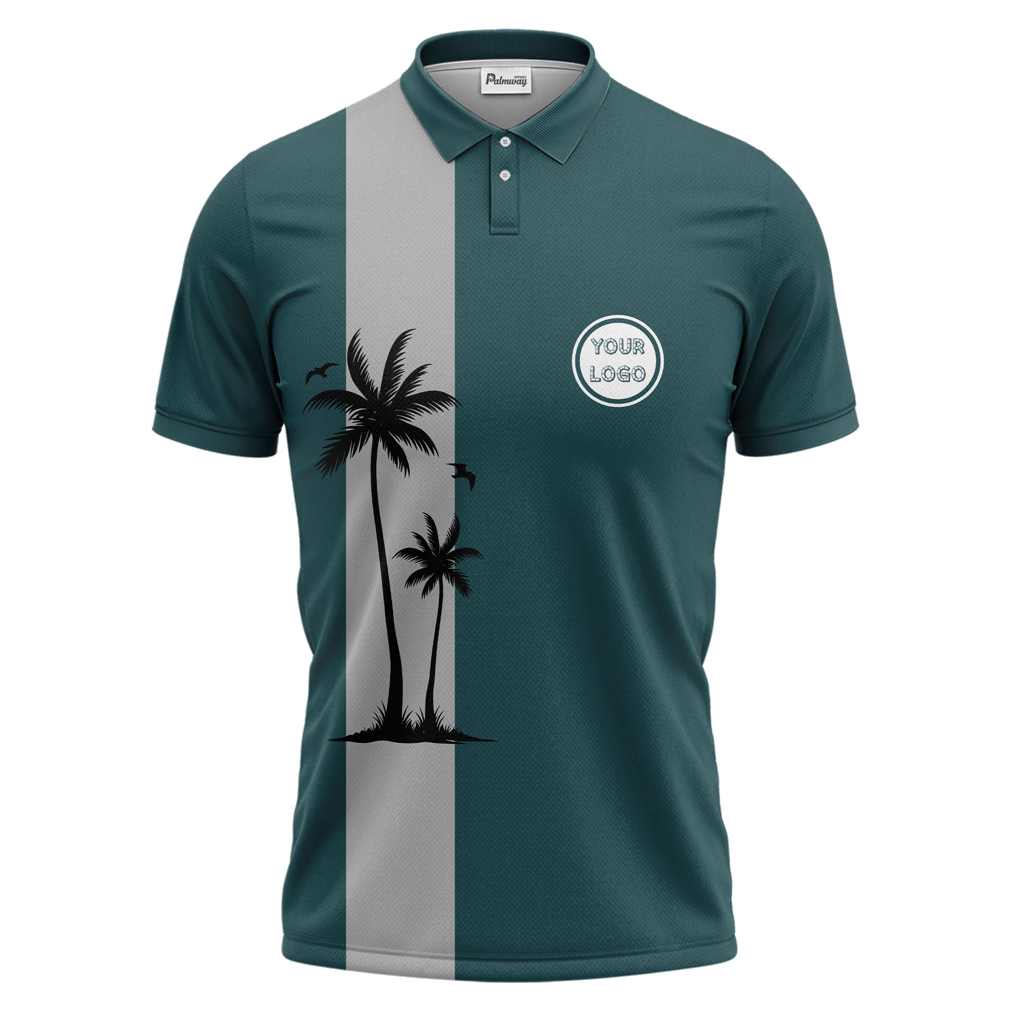 tropical palm tree polo shirt custom polo shirt