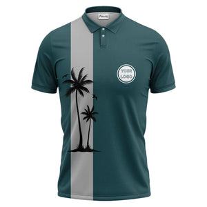 tropical palm tree polo shirt custom polo shirt