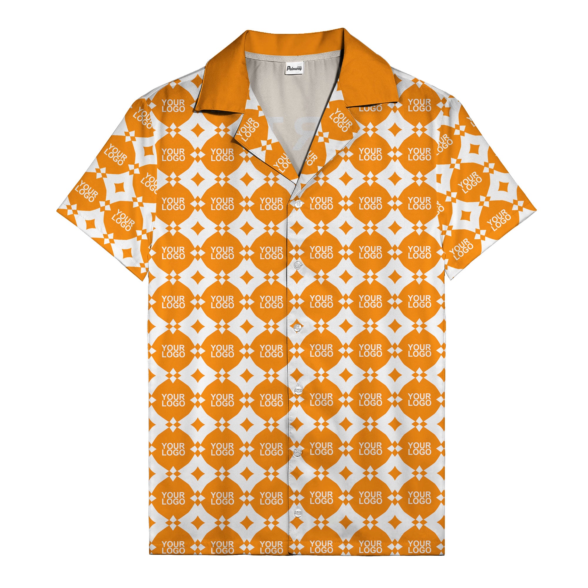 gold mon diamond lattice monogram hawaiian shirt for men