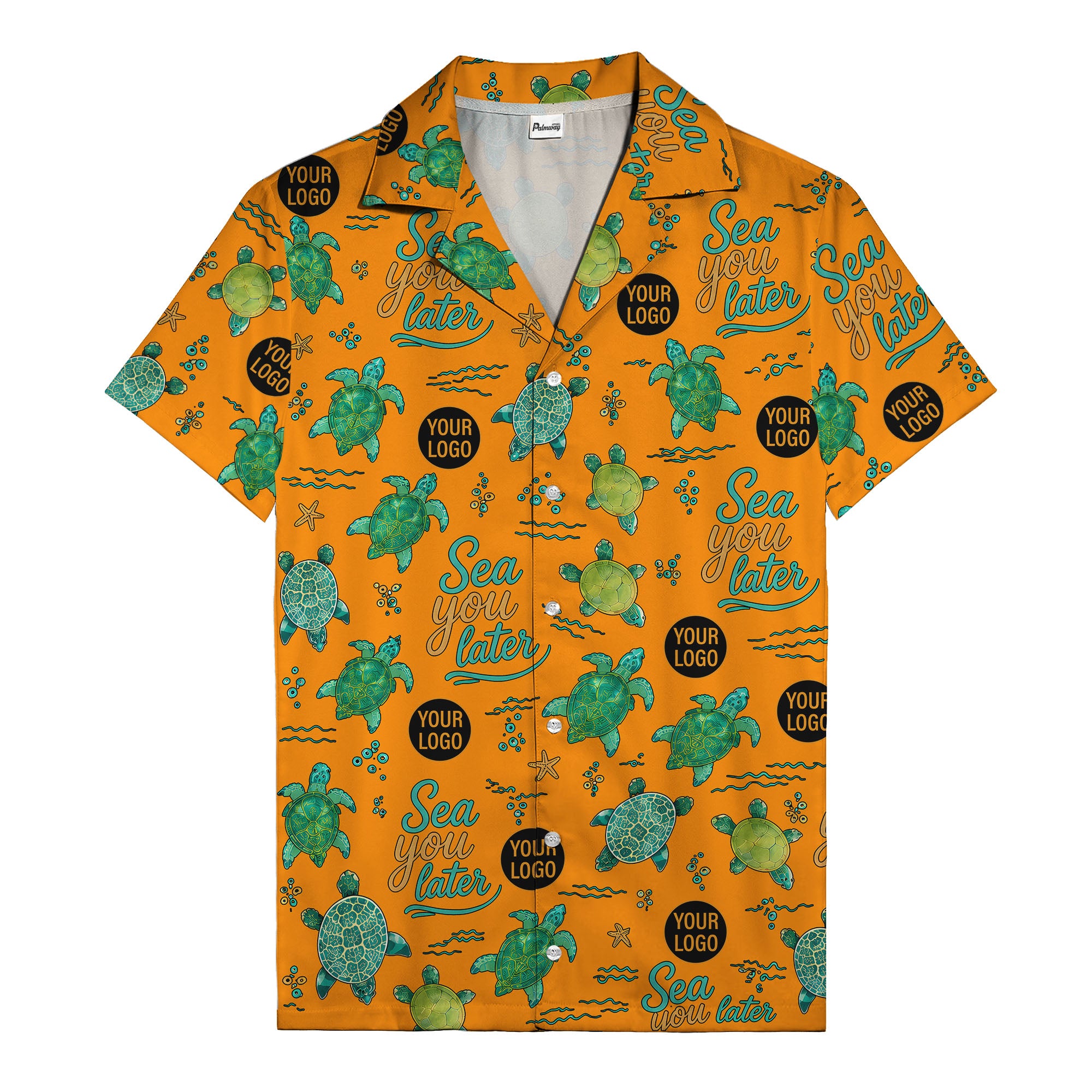 sea turtles & starfish sea you later cartoon hawaiian shirt