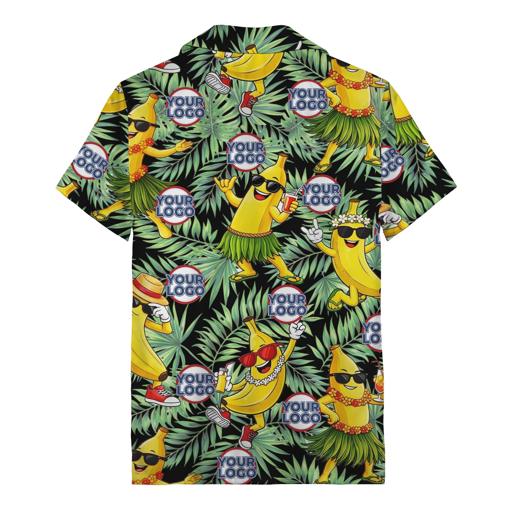 banana luau party cartoon bananas in sunglasses hawaiian shirt