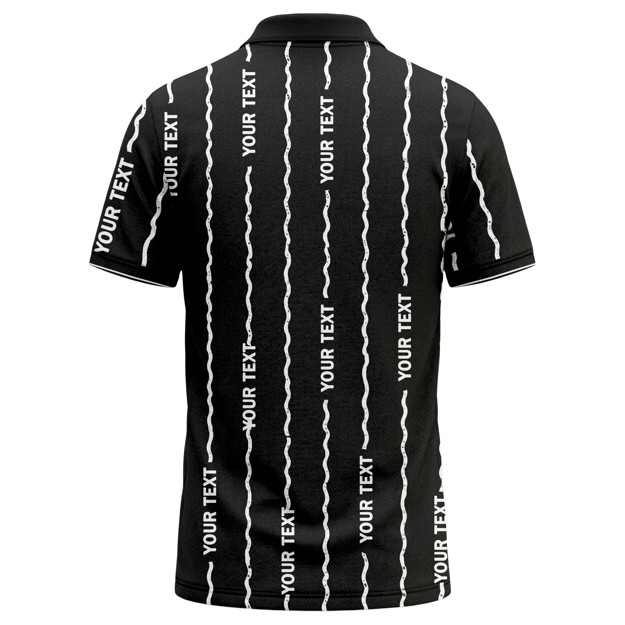 custom logo circle & wavy lines personalized polo shirt