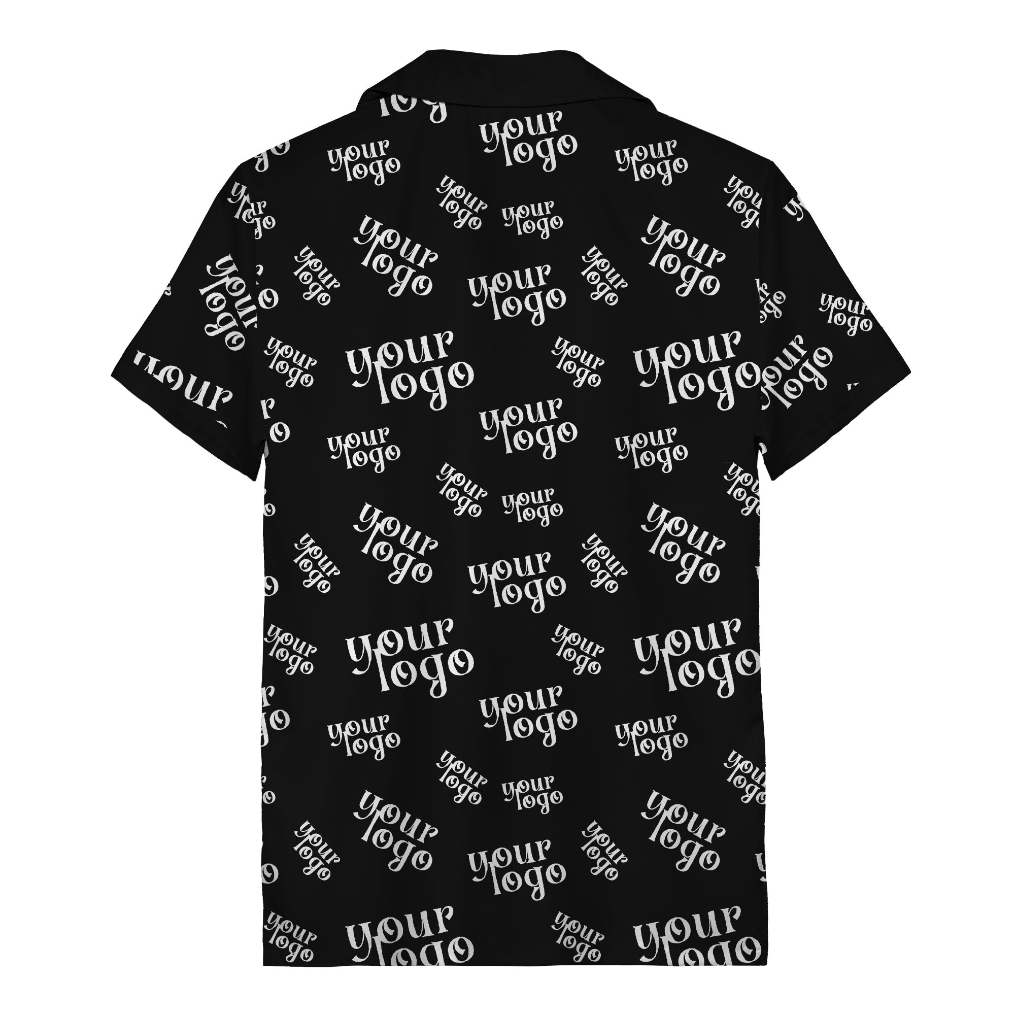 custom logo repeat typography hawaiian shirt for personalized style