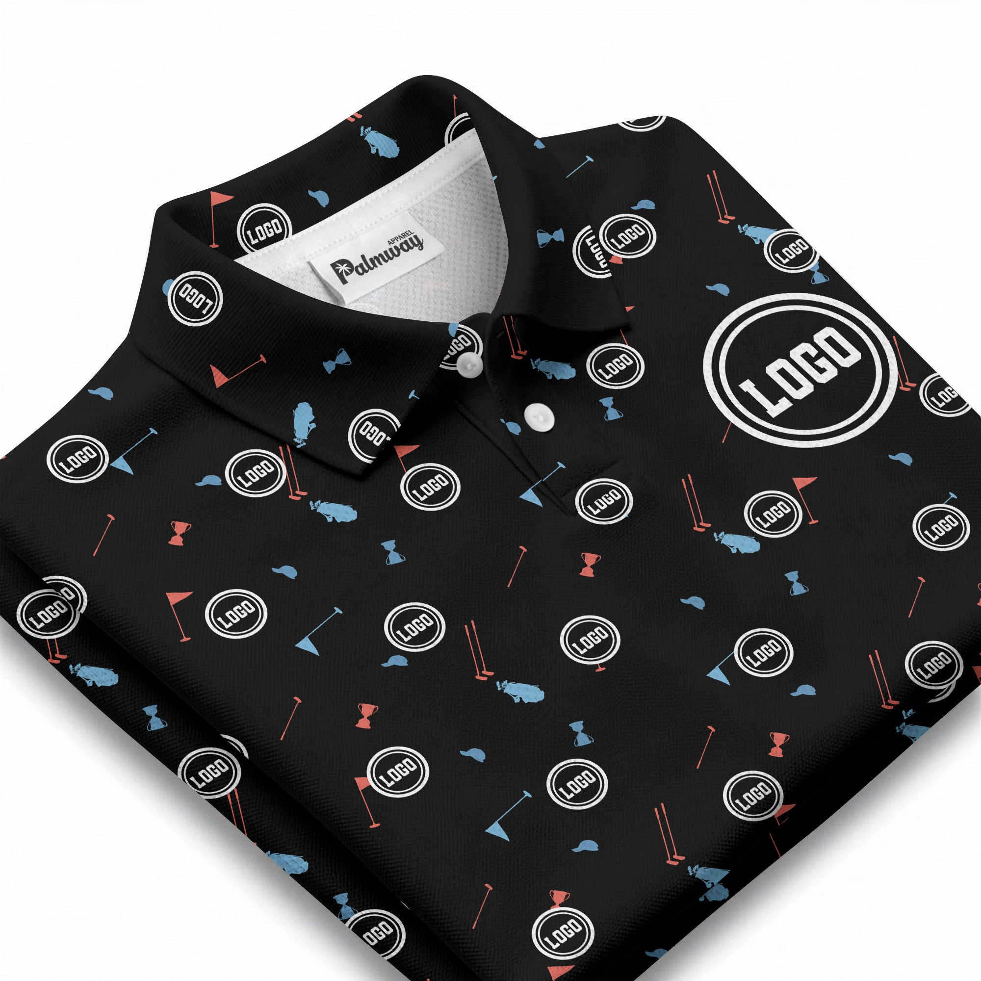 custom multi color golf sports custom logo polo shirt with team event tournament style hawaiian shirt