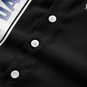 custom team logo striped black hawaiian shirt for spirit days