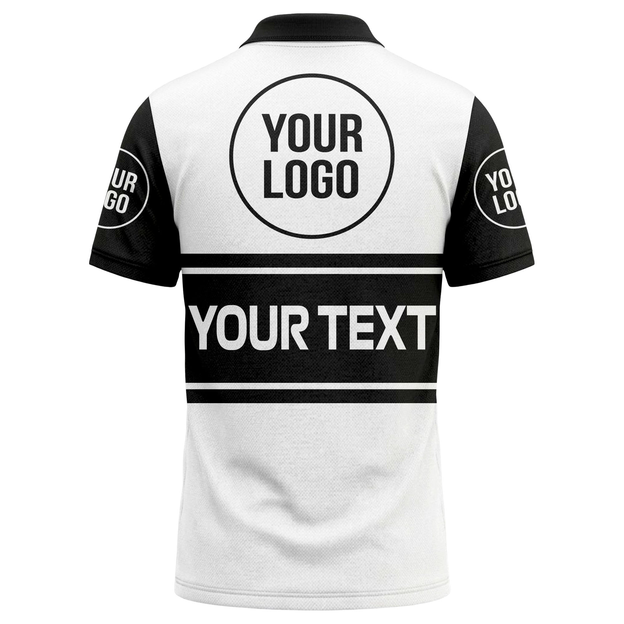 customizable logo & text sport jersey polo shirt for team gear