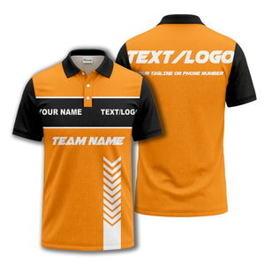 customizable team name chevron stripe polo shirt for men