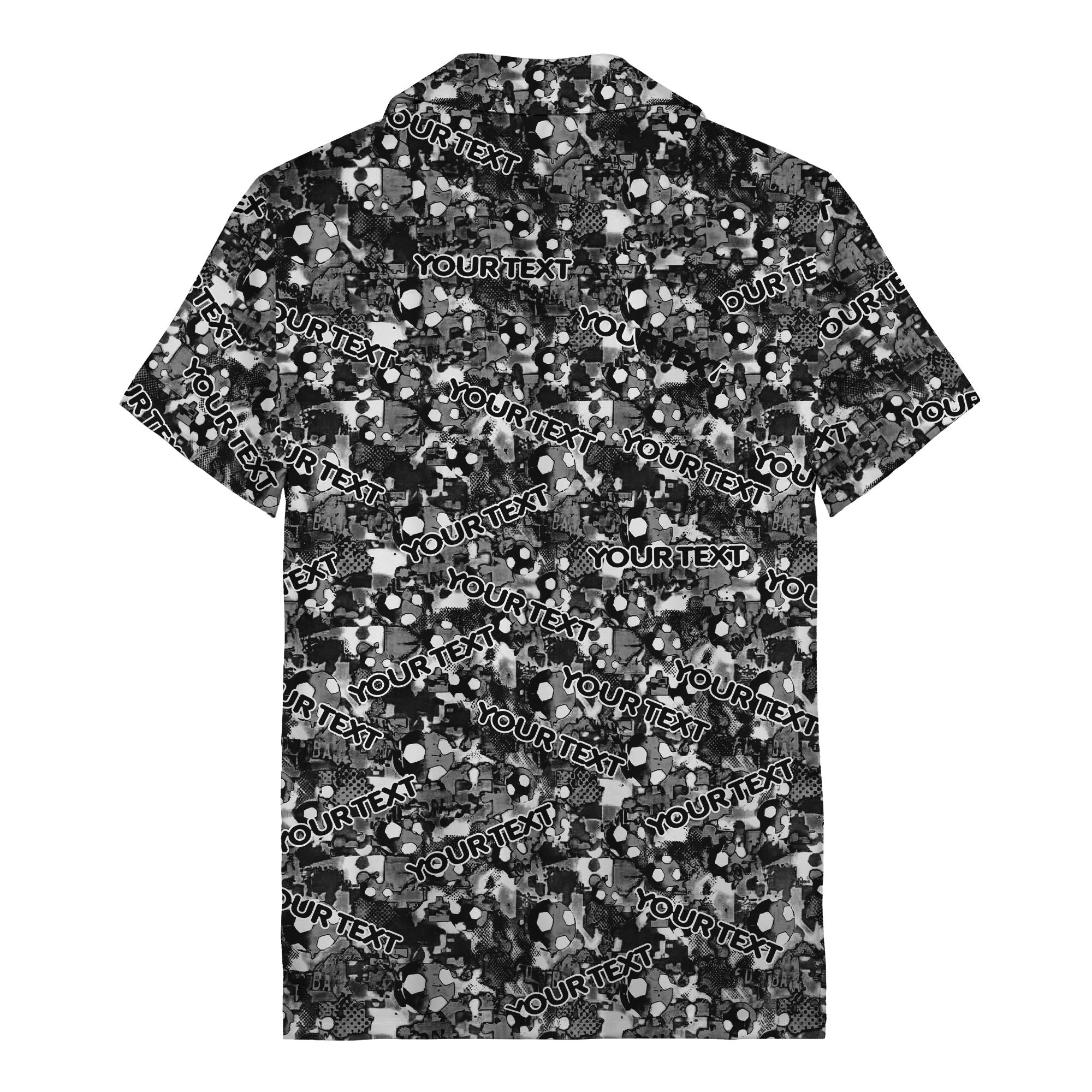 hexagon dot repeating custom text abstract geometric hawaiian shirt