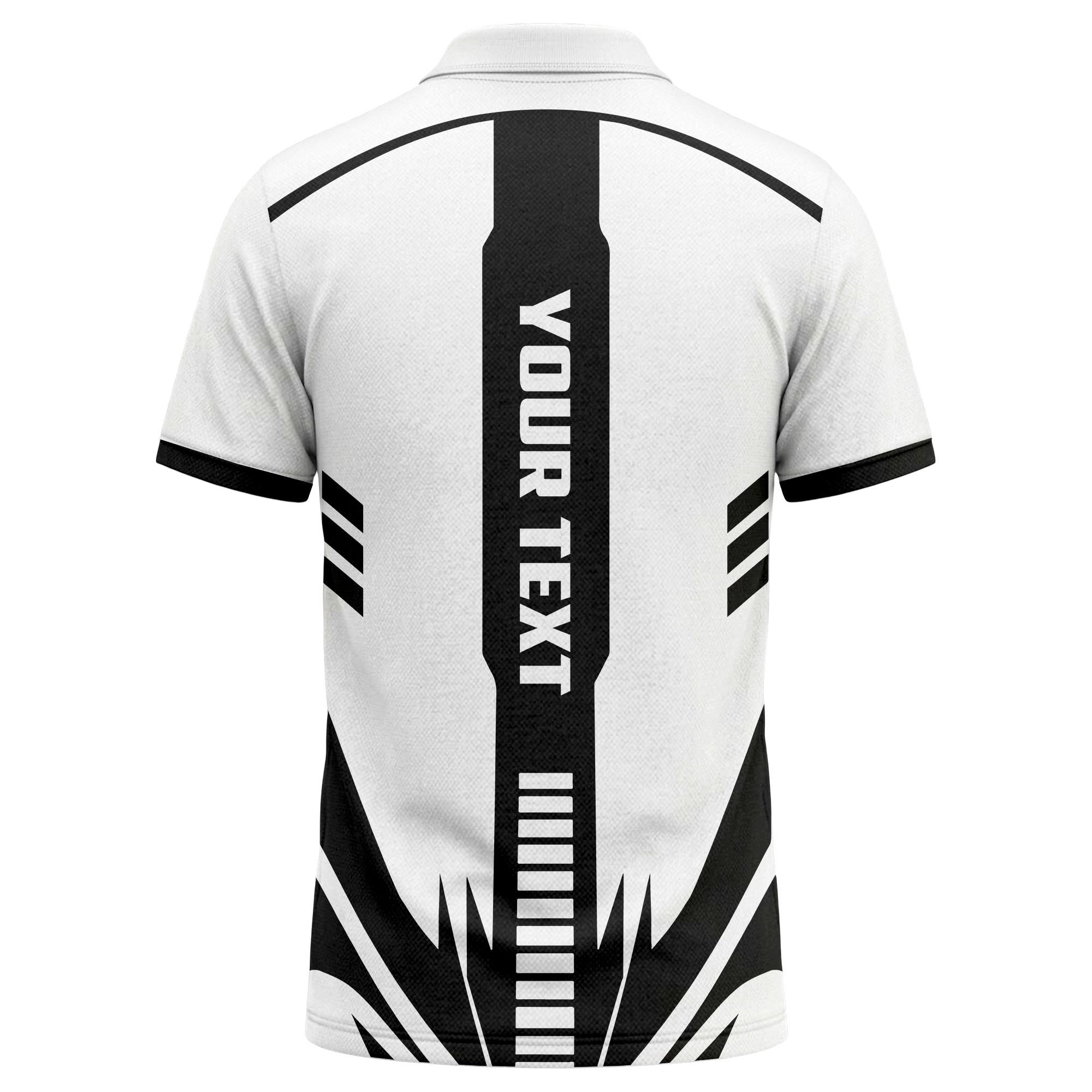 lightning bolt graphic custom logo sporty modern polo shirt