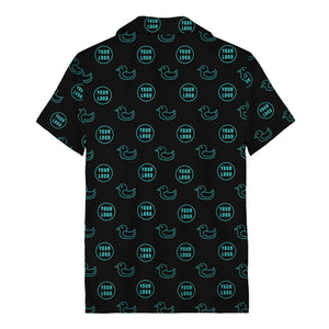 rubber duck & custom logo repeat pattern hawaiian shirt