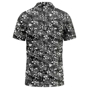 soccer ball camouflage custom logo polo shirt for men