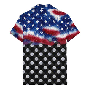 stars & stripes american flag custom logo patriotic hawaiian shirt