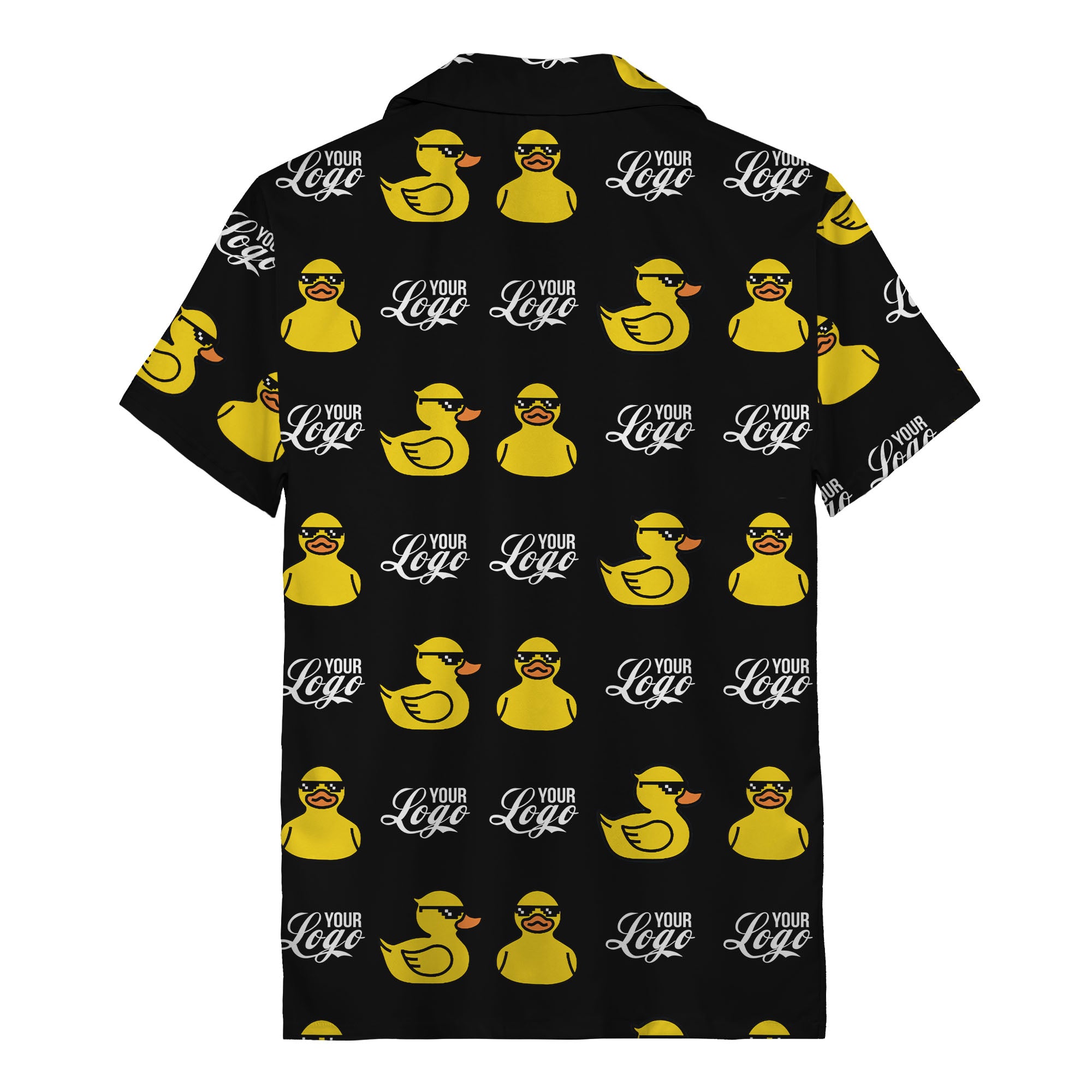 sunglassed rubber ducky parade custom logo hawaiian shirt
