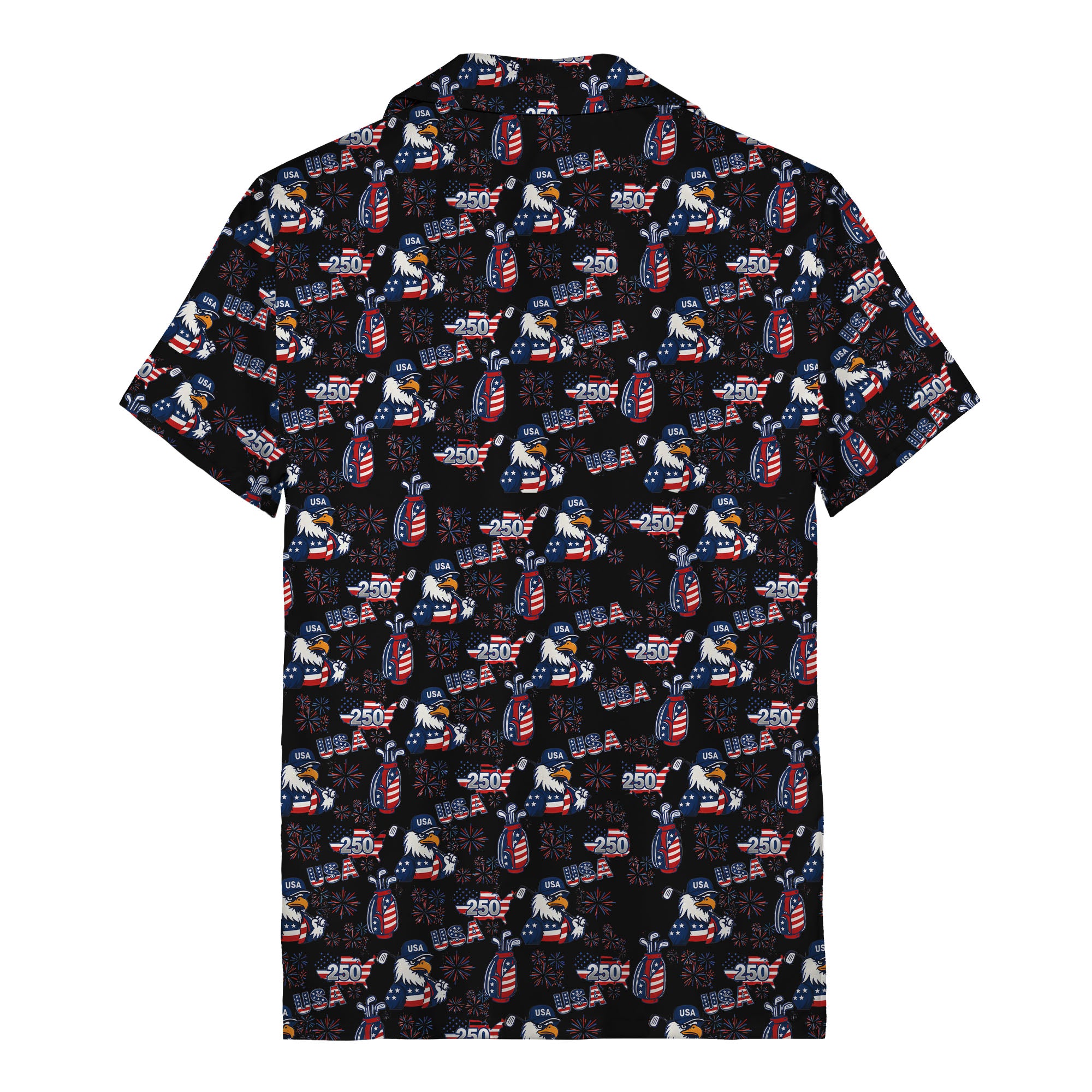 usa bald eagles golf bags fireworks hawaiian shirt for men
